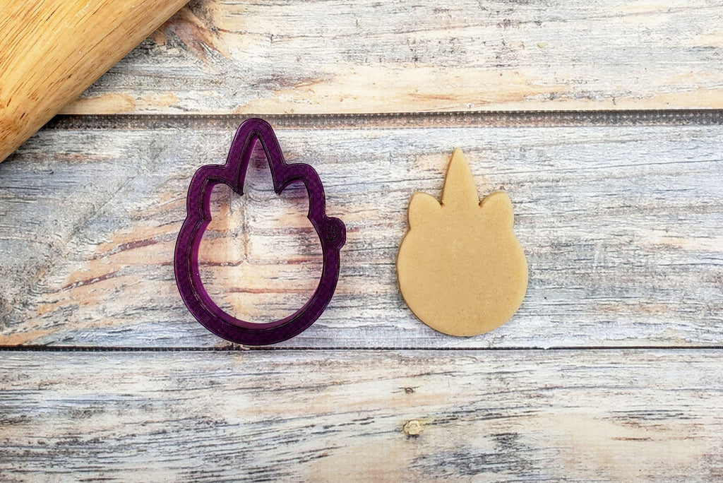 Round Face Unicorn Cookie Cutter and Fondant Cutter and Clay Cutter