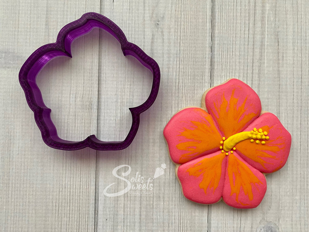 Hibiscus #2 or Tropical Flower Cookie Cutter and Fondant Cutter and Clay Cutter