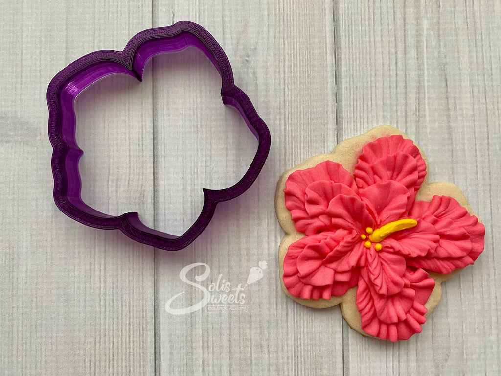 Hibiscus #2 or Tropical Flower Cookie Cutter and Fondant Cutter and Clay Cutter