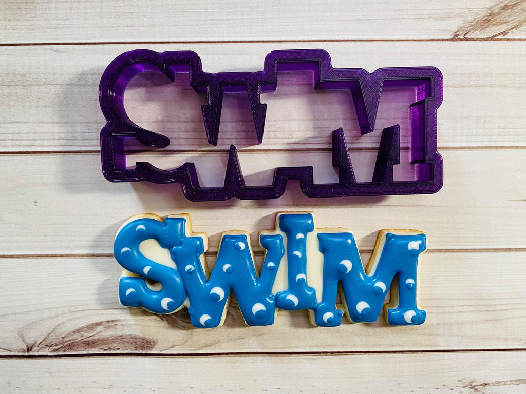 Swim Word Cookie Cutter and Fondant Cutter and Clay Cutter