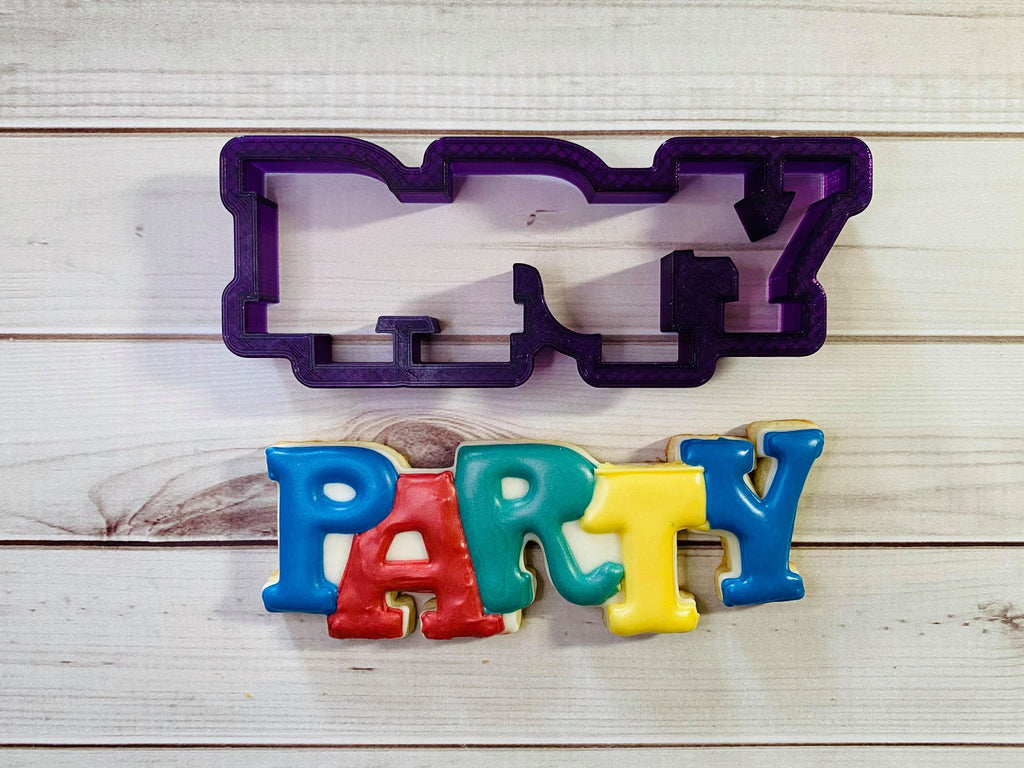 Party Word Cookie Cutter and Fondant Cutter and Clay Cutter