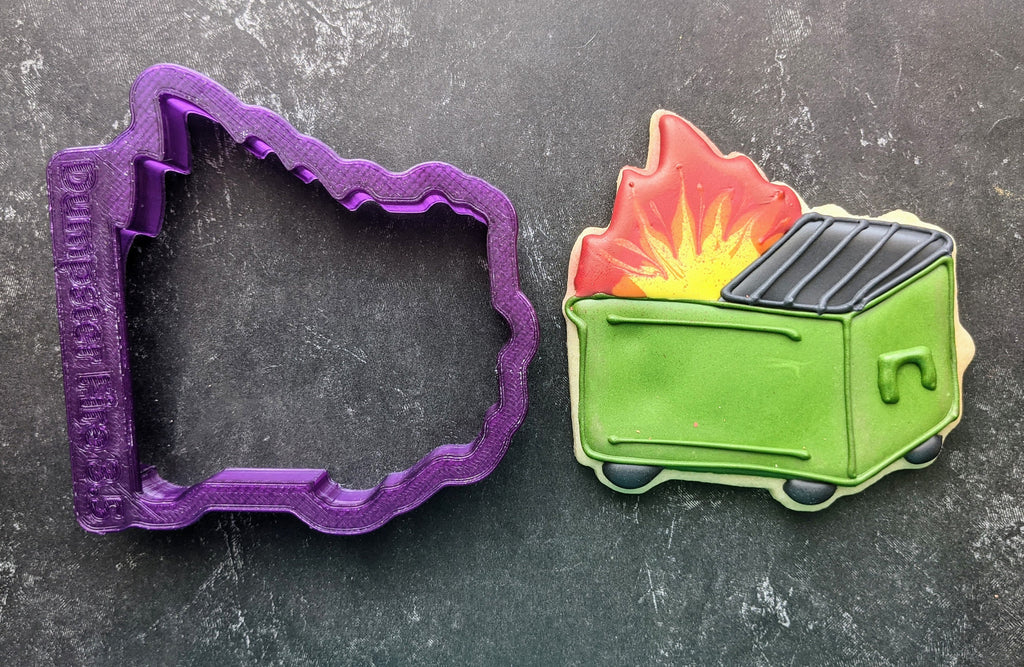 Dumpster Fire Cookie Cutter and Fondant Cutter and Clay Cutter