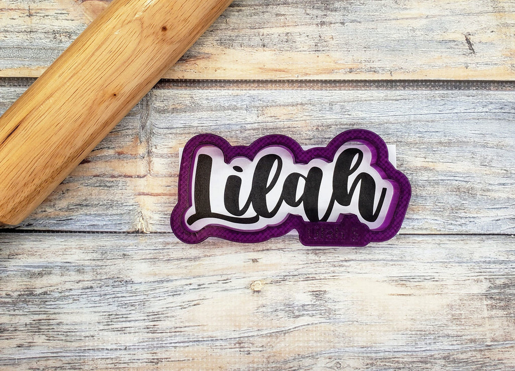 Lilah Hand Lettered Cookie Cutter and Fondant Cutter and Clay Cutter