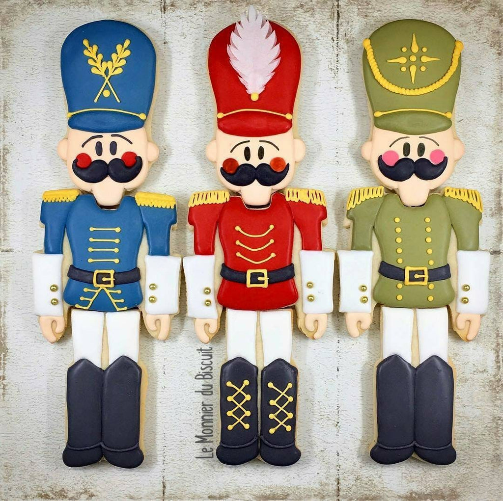 3 Piece Nut Cracker or Toy Soldier Cookie Cutter and Fondant Cutter and Clay Cutter Set