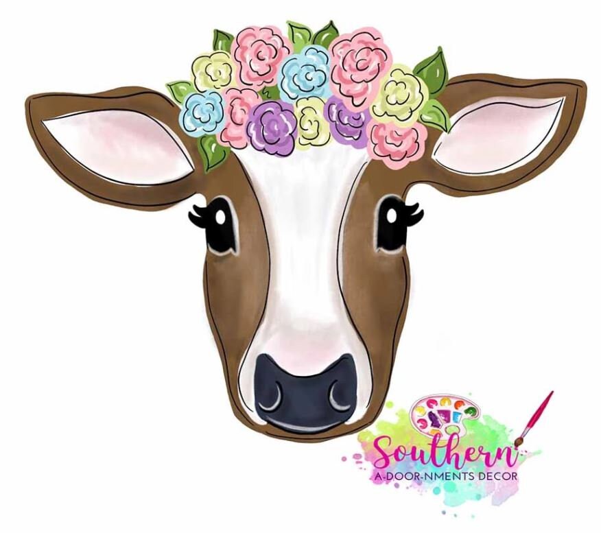 Floral Cow Cookie Cutter and Fondant Cutter and Clay Cutter