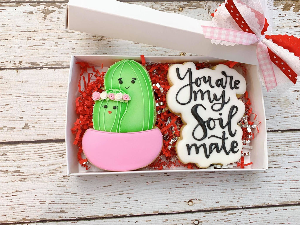 You Are My SOIL Mate Hand Lettered Cookie Cutter and Fondant Cutter and Clay Cutter with Optional Stencil