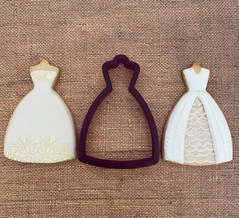 Wedding Dress #4 Bridesmaid Quinceanera Prom Formal Cookie Cutter or Fondant Cutter and Clay Cutter