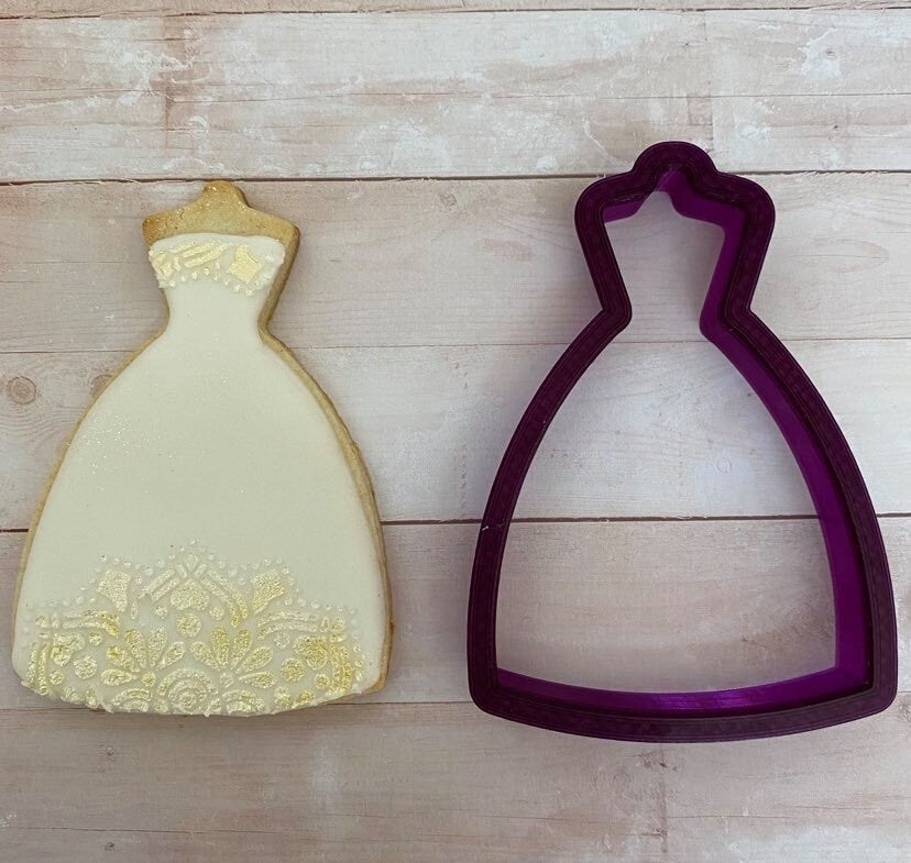 Wedding Dress #4 Bridesmaid Quinceanera Prom Formal Cookie Cutter Bobbi's Cutters Wedding Dress #4 Bridesmaid Quinceanera Prom Formal Cookie Cutter Bobbi's Cutters