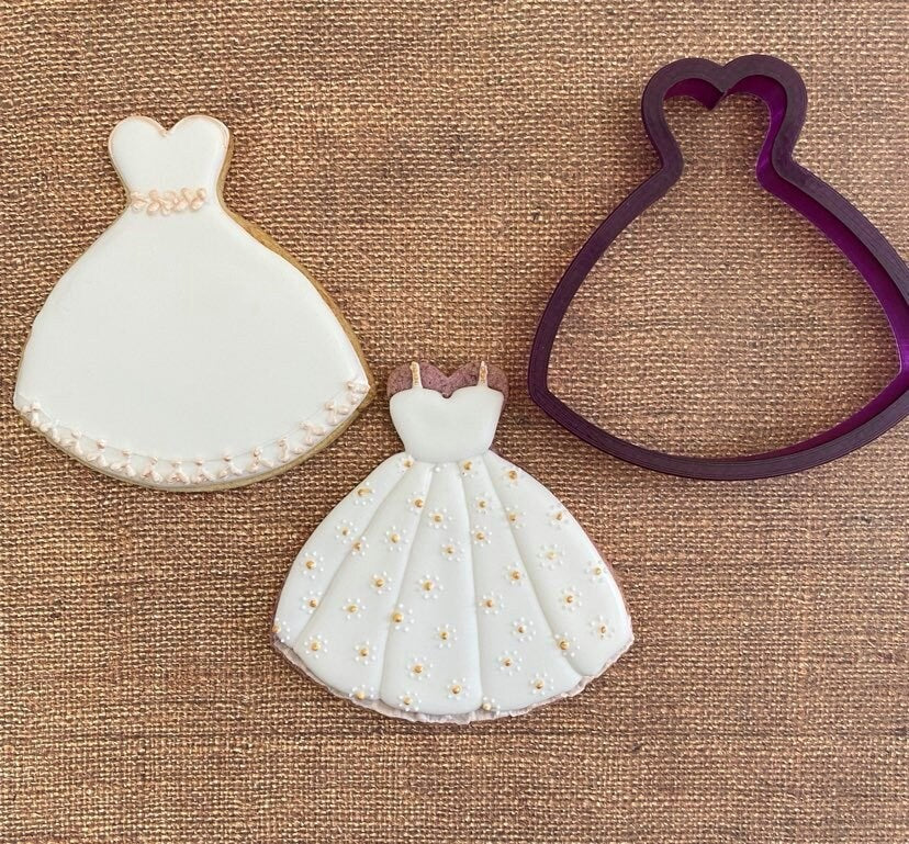 My Little Bakery Ball Gown or Wedding Dress Cookie Cutter or Fondant Cutter and Clay Cutter