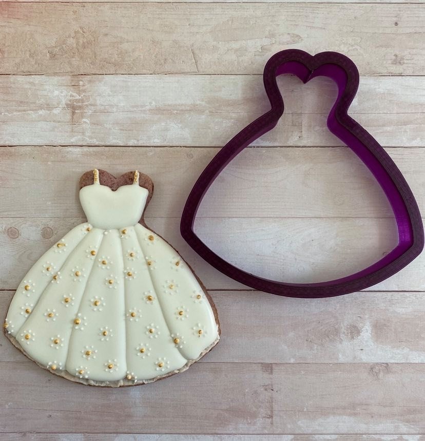 My Little Bakery Ball Gown or Wedding Dress Cookie Cutter or Fondant Cutter and Clay Cutter