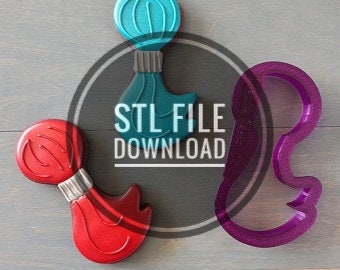 Digital STL File Download for Lilaloa Tassel Cookie Cutter or Fondant Cutter and Clay Cutter