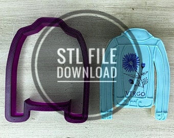 Digital STL File Download for Jean Jacket or Denim Jacket Cookie Cutter and Fondant Cutter and Clay Cutter