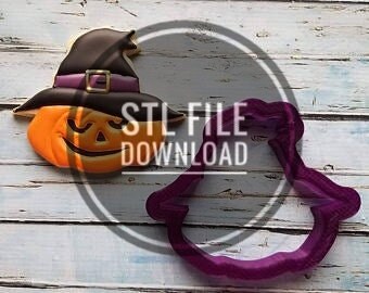 Digital STL File Download for SugarBliss Cookies Scarecrow or Witch Pumpkin Cookie Cutter or Fondant Cutter and Clay Cutter