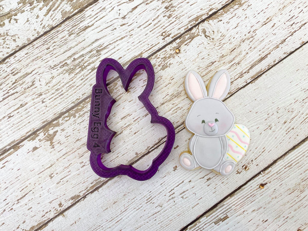 Bunny with Egg Cookie Cutter and Fondant Cutter and Clay Cutter