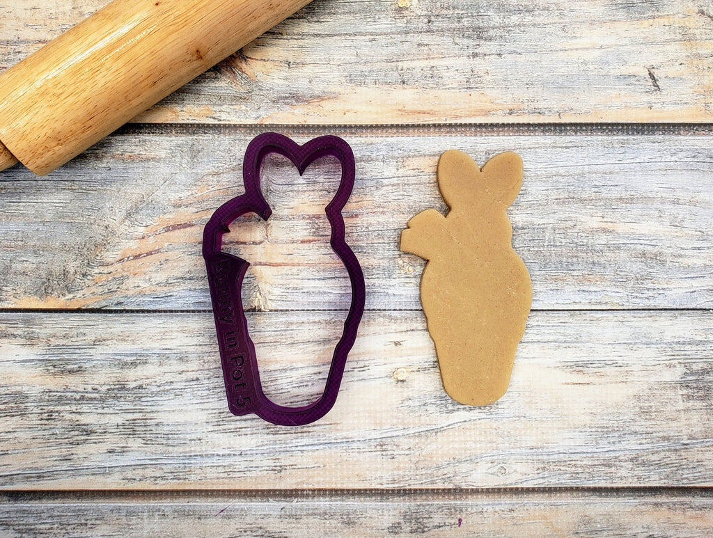 Bunny In A Pot Cookie Cutter and Fondant Cutter and Clay Cutter