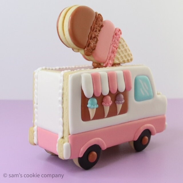 3D Ice Cream Food Truck by Sam's Cookie Company - 8 Piece Cookie Cutter Set