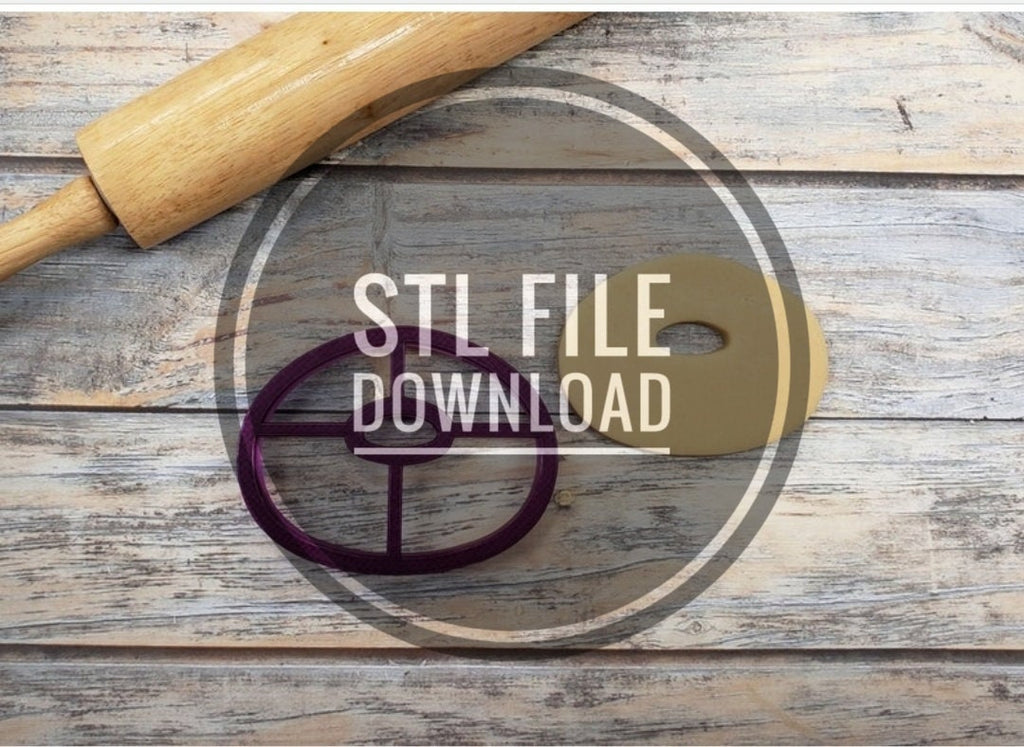 Digital STL File Download for Donut or Bagel Cookie Cutter or Fondant Cutter and Clay Cutter