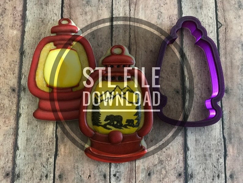 Digital STL File Download for Lantern #2 Cookie Cutter and Fondant Cutter and Clay Cutter