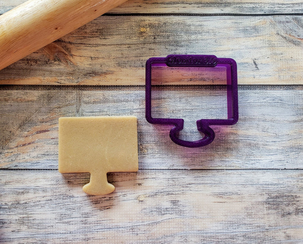 Monitor or TV Cookie Cutter and Fondant Cutter and Clay Cutter