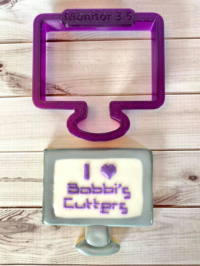 Monitor or TV Cookie Cutter and Fondant Cutter and Clay Cutter