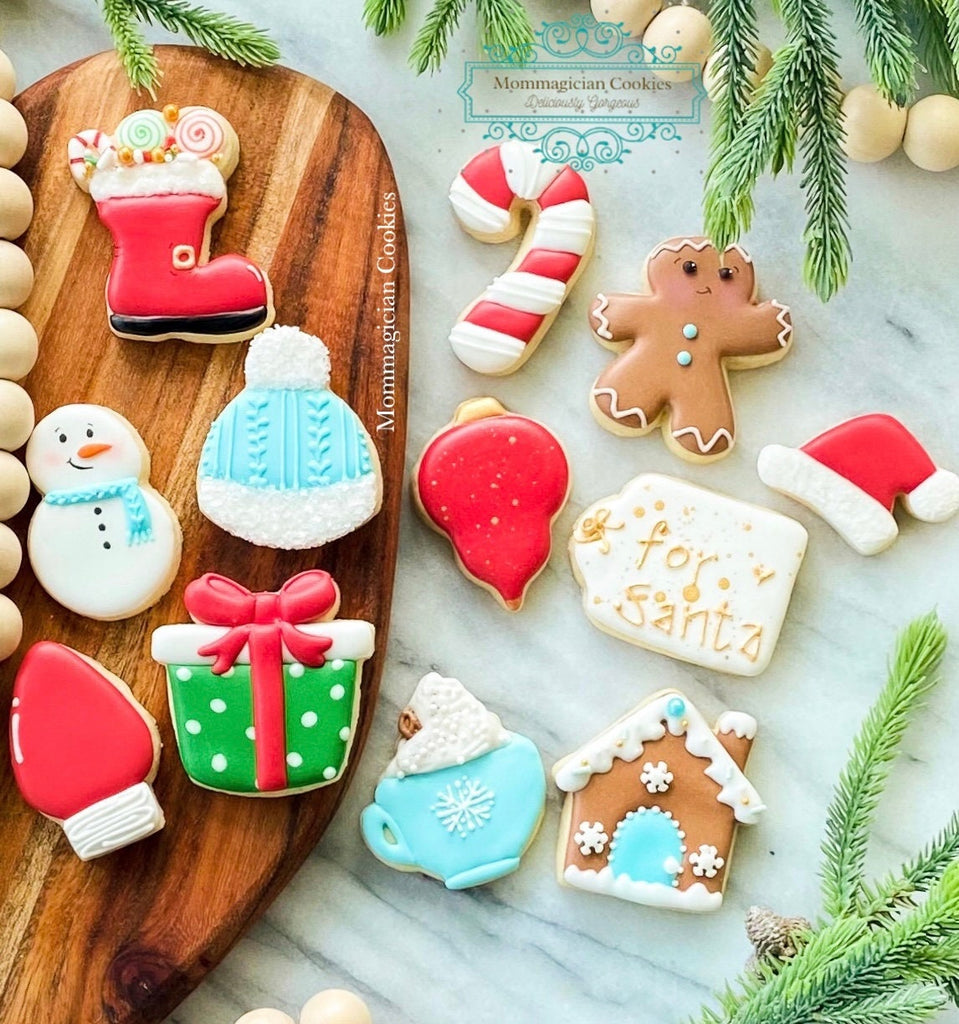 Set of 12 Advent Calendar Christmas Minis Cookie Cutter and Fondant Cutter and Clay Cutter