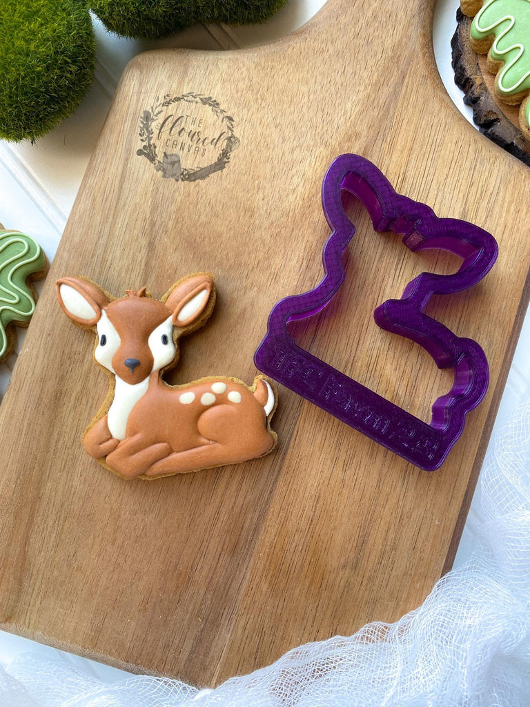 The Floured Canvas Deer Family set of 3 Cookie Cutters or Fondant Cutters and Clay Cutters