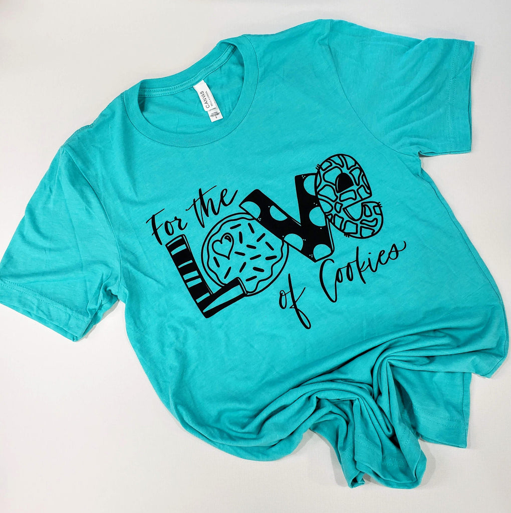 For the Love of Cookies  - Unisex Bella Canvas Heather Sea Green T-shirt