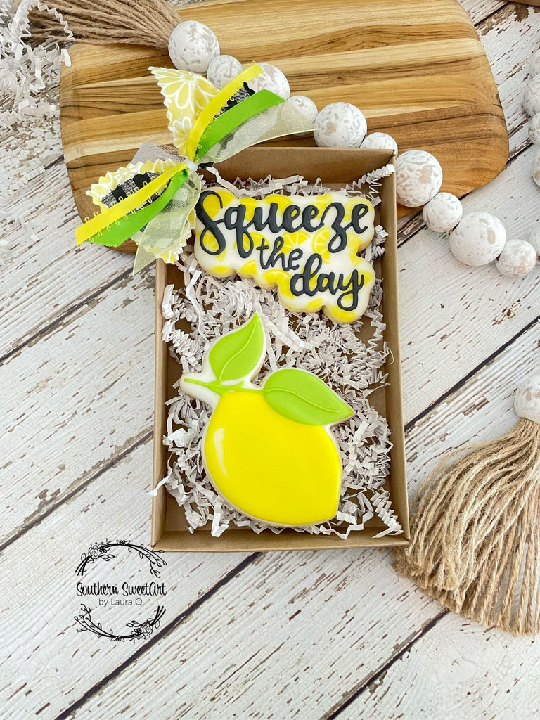 Lemon #3 with Leaf Cookie Cutter or Fondant Cutter and Clay Cutter