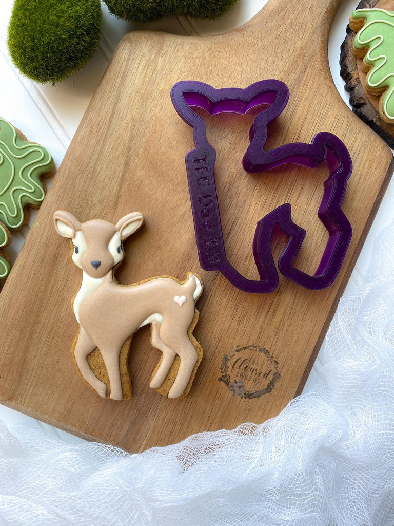 The Floured Canvas Deer Family set of 3 Cookie Cutters or Fondant Cutters and Clay Cutters