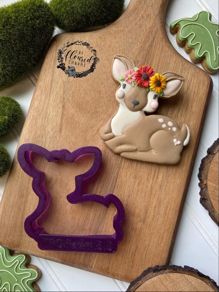 The Floured Canvas Woodlands Animals set of 5 Cookie Cutters or Fondant Cutters and Clay Cutters