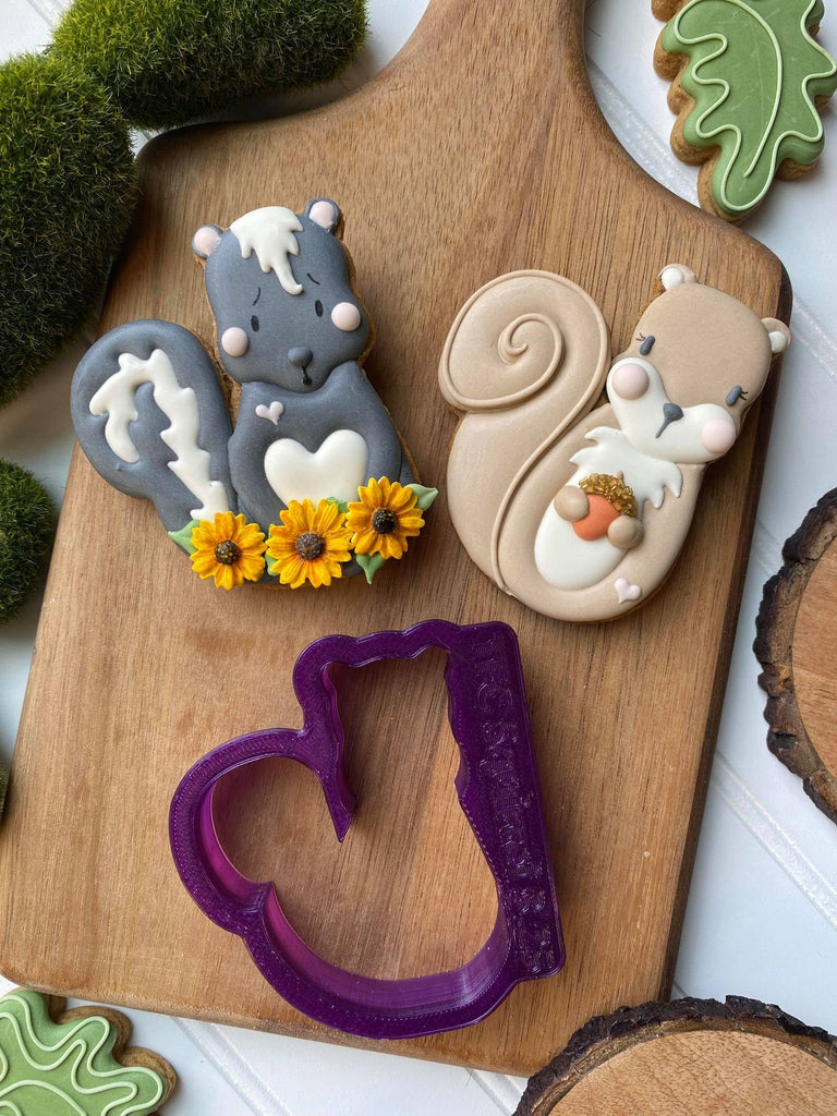 The Floured Canvas Woodlands Animals set of 5 Cookie Cutters or Fondant Cutters and Clay Cutters