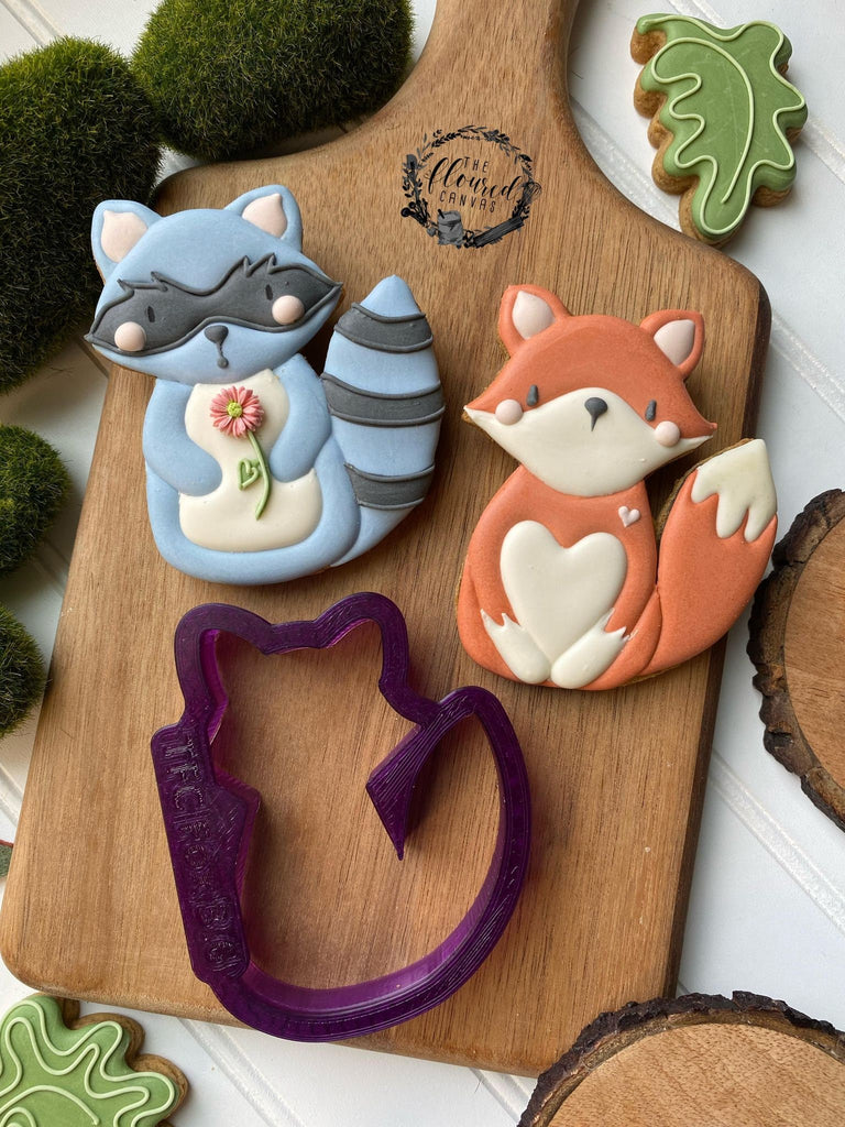 The Floured Canvas Woodlands Animals set of 5 Cookie Cutters or Fondant Cutters and Clay Cutters