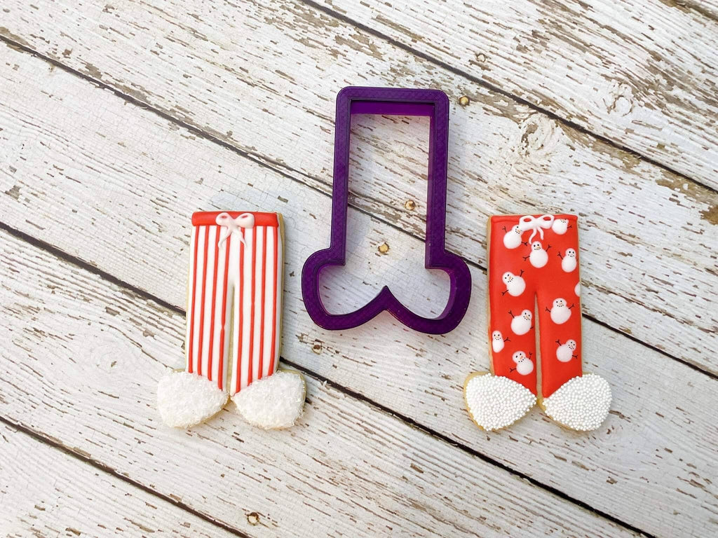 Lilaloa's Tall Present or Pajama Bottoms with Slippers Cookie Cutter or Fondant Cutter and Clay Cutter