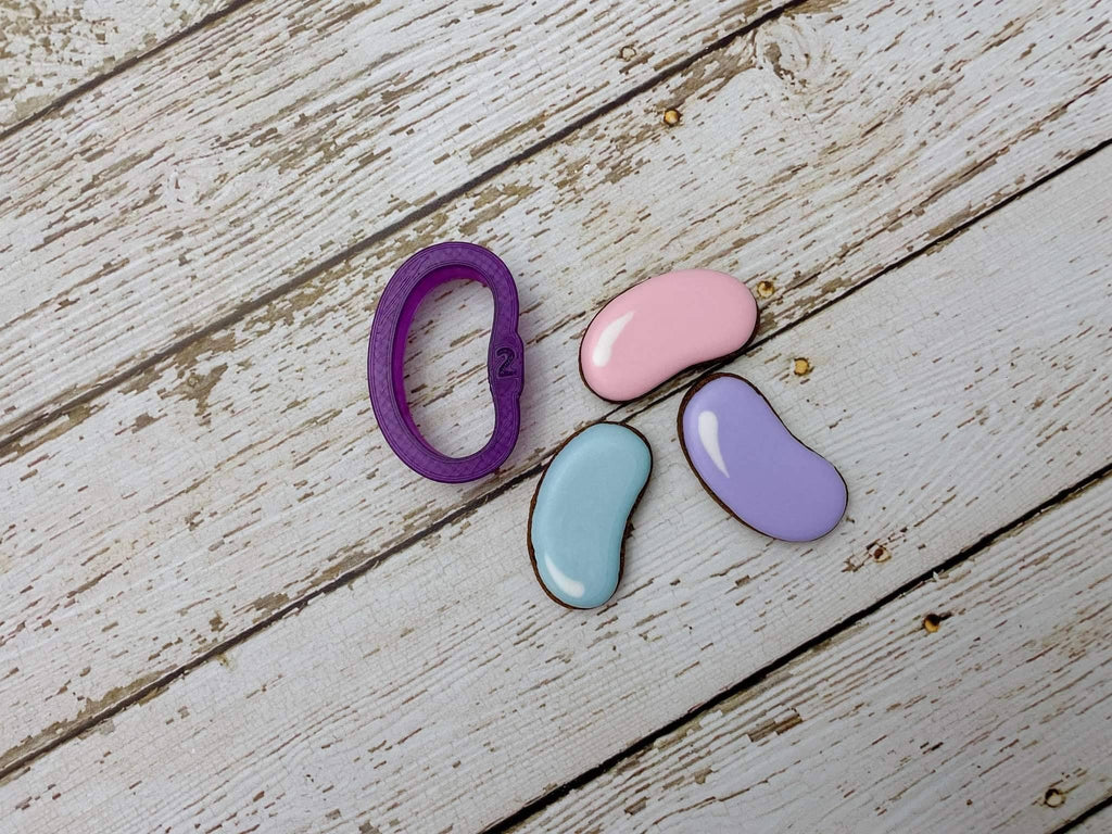 Jelly Bean Cookie Cutter and Fondant Cutter and Clay Cutter