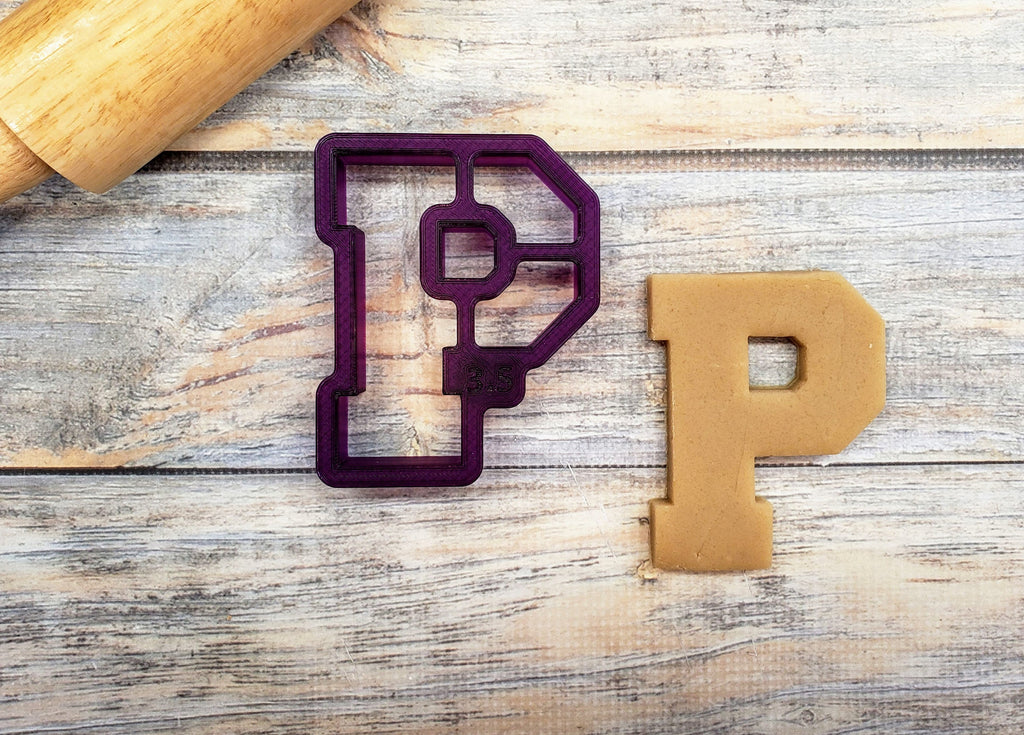 Varsity Letter P Cookie Cutter and Fondant Cutter and Clay Cutter