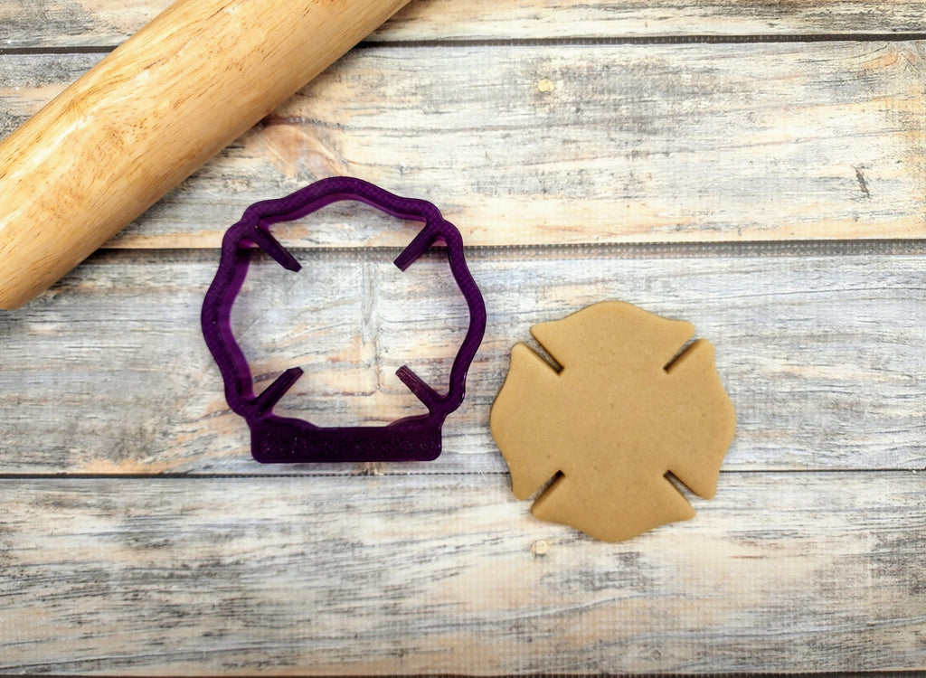 Maltese Cross or Fire Department Emblem Cookie Cutter or Fondant Cutter and Clay Cutter