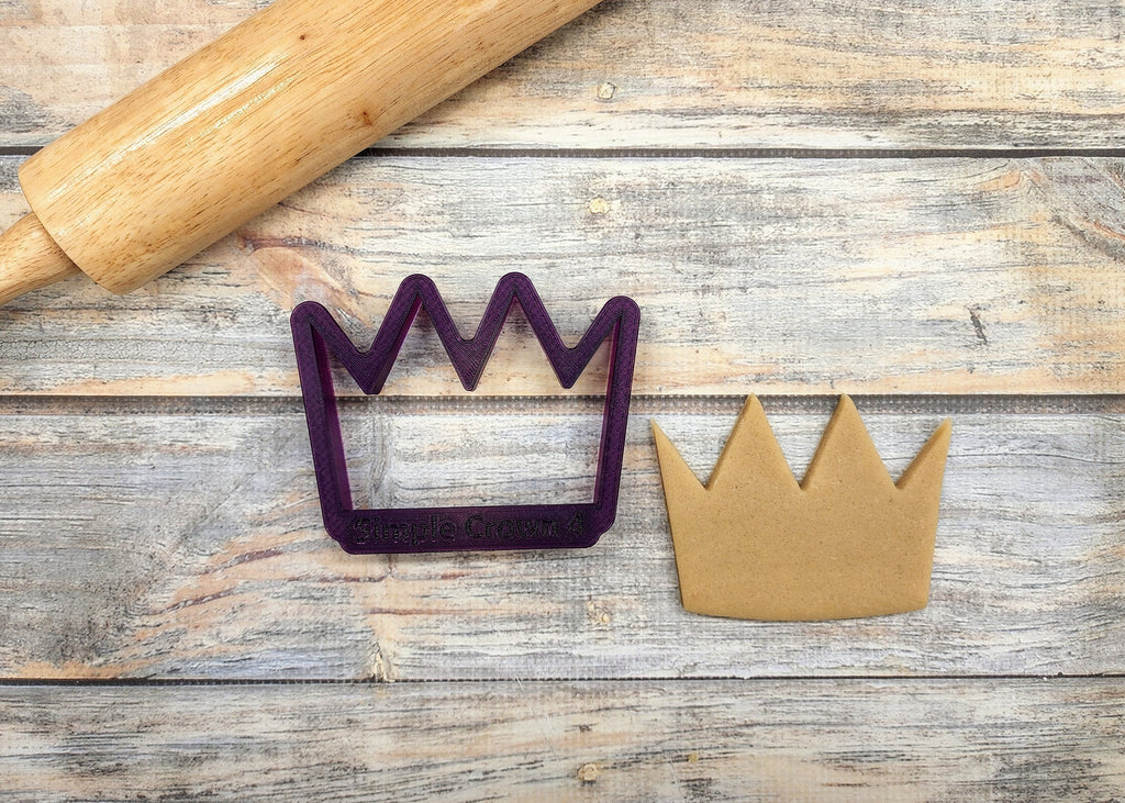 Simple Crown Cookie Cutter or Fondant Cutter and Clay Cutter