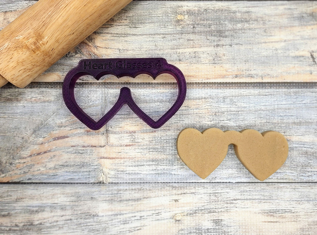 Heart Shaped Glasses Cookie Cutter and Fondant Cutter and Clay Cutter