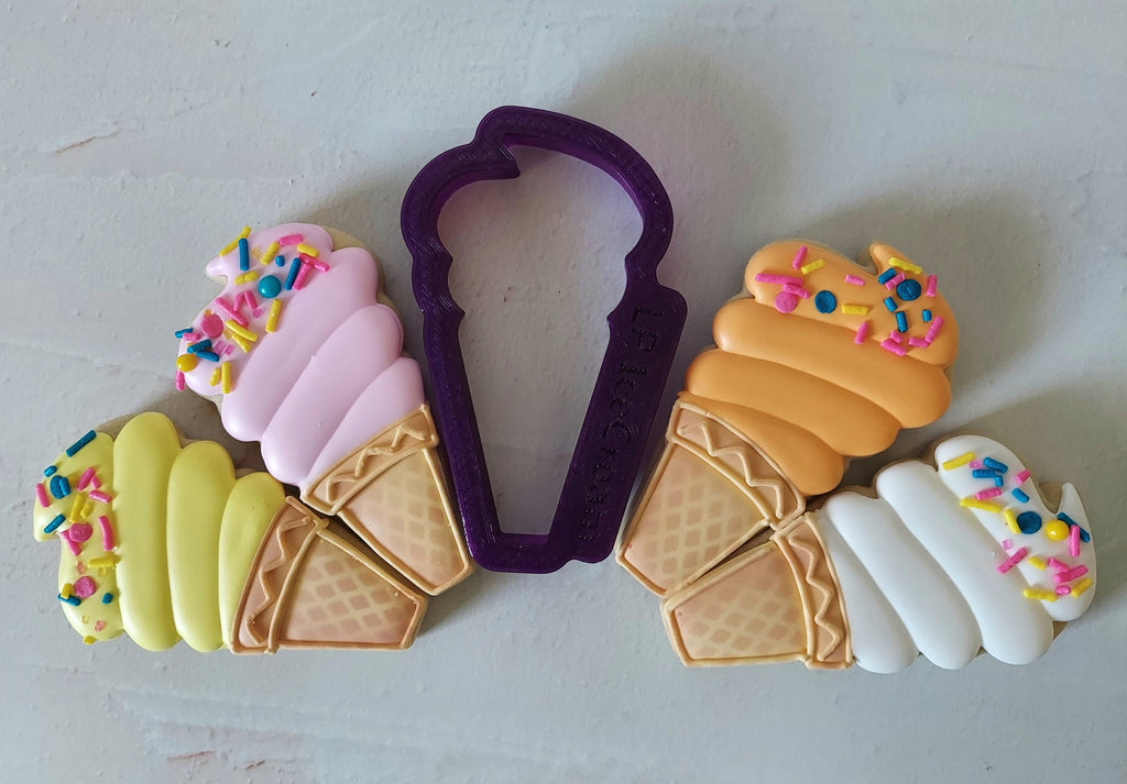 Lynne's Ice Cream Platter Cookie Cutter Set and Fondant Cutter and Clay Cutter