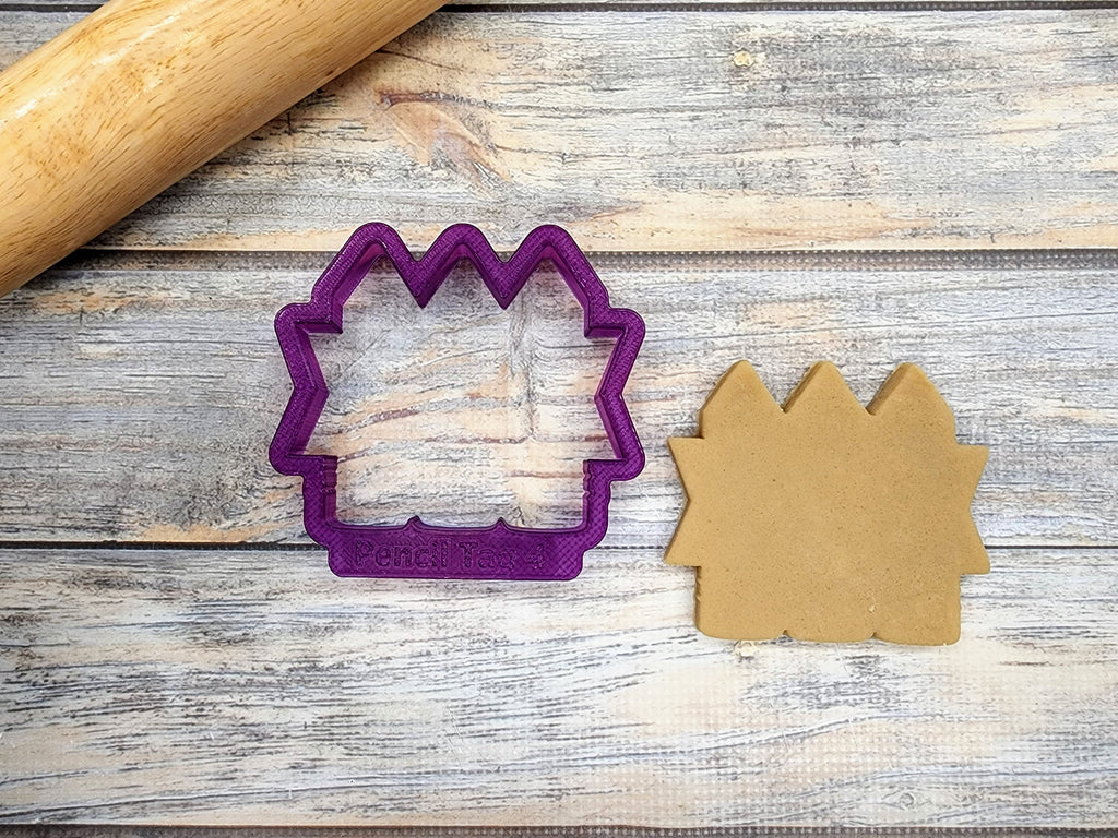 Pencil Tag Plaque Cookie Cutter and Fondant Cutter and Clay Cutter