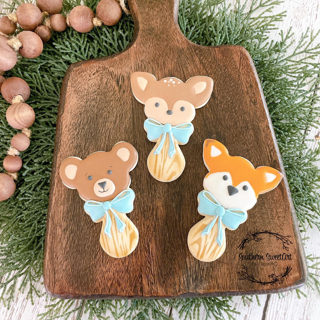 Fawn or Fox Rattle Cookie Cutter and Fondant Cutter and Clay Cutter