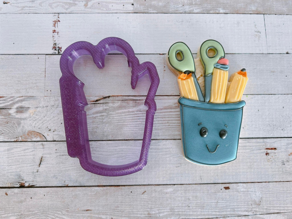 Pencil Cup or Pencil Cup or Crayon Holder Cookie Cutter and Fondant Cutter and Clay Cutter