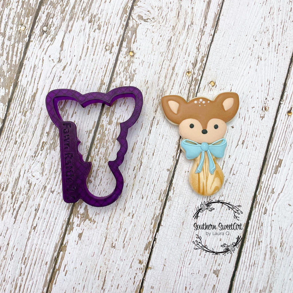 Fawn or Fox Rattle Cookie Cutter and Fondant Cutter and Clay Cutter