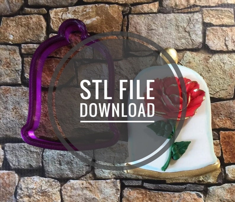 Digital STL File Download for Cake Dome #2 or Cloche Cookie Cutter and Fondant Cutter and Clay Cutter