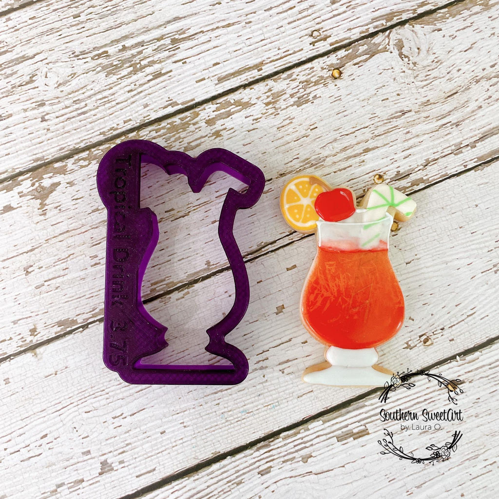 Lilaloa Tropical Drink Cookie Cutter and Fondant Cutter and Clay Cutter