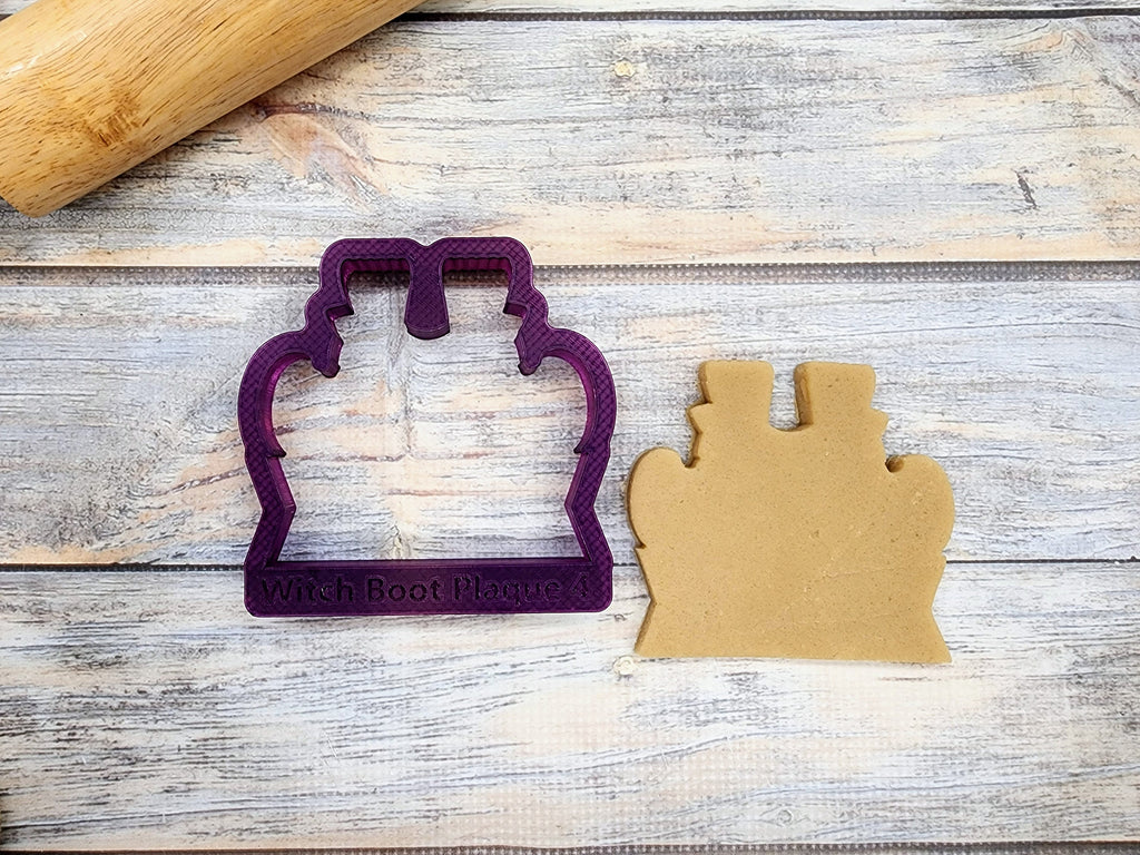 Witch Boot Plaque Cookie Cutter or Fondant Cutter and Clay Cutter