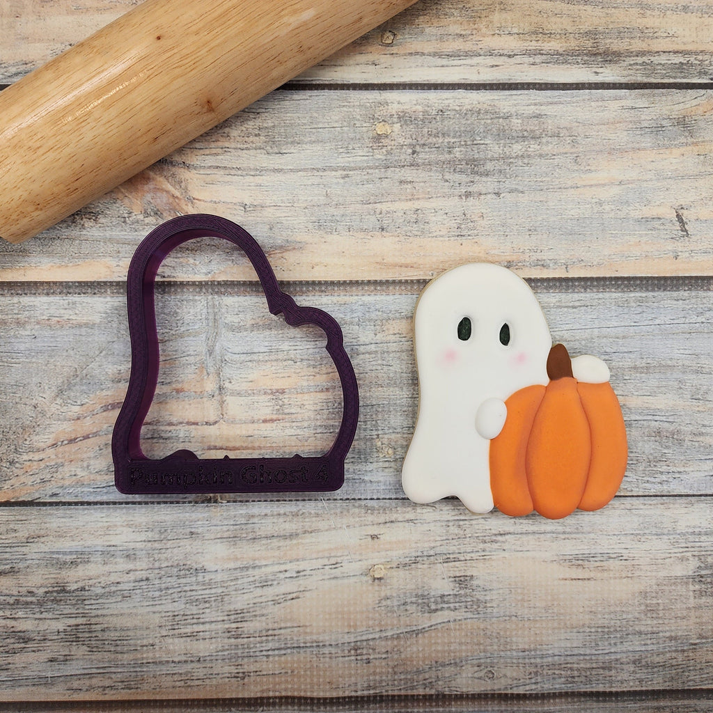 Pumpkin with Ghost Cookie Cutter or Fondant Cutter and Clay Cutter