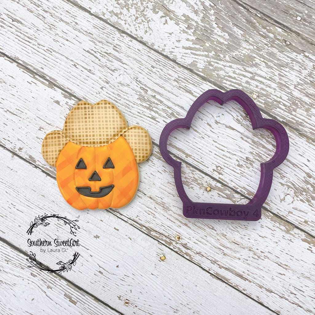 Pumpkin Cowboy Cookie Cutter or Fondant Cutter and Clay Cutter