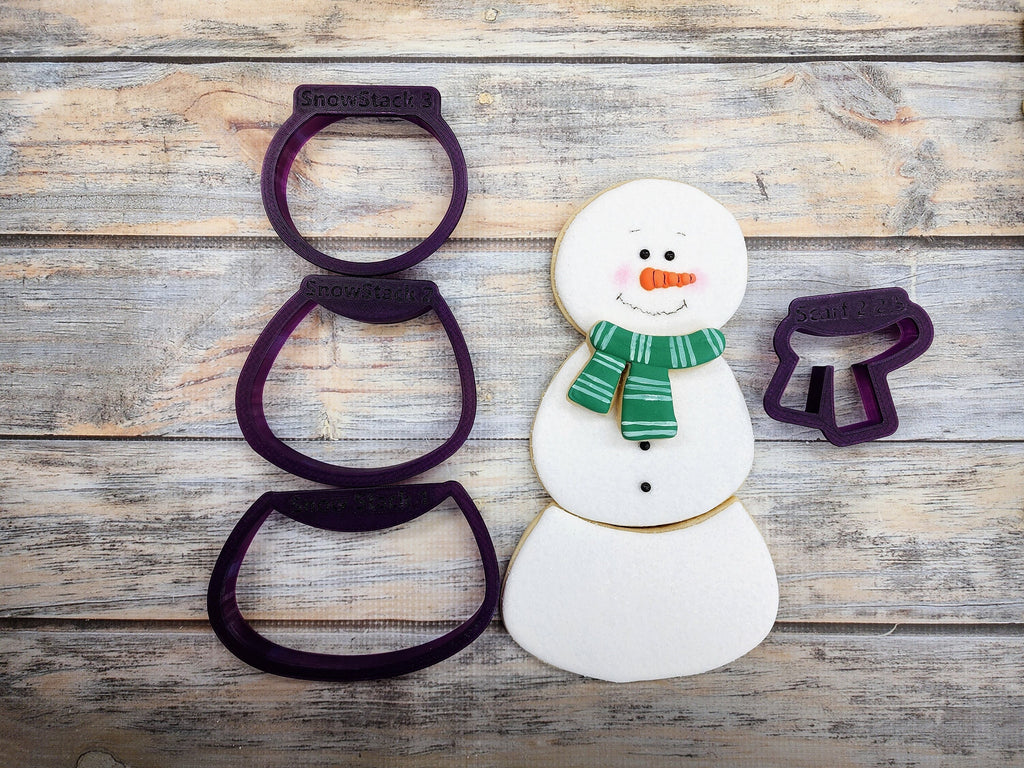 Build a Snowman #2 Cookie Cutter and Fondant Cutter and Clay Cutter