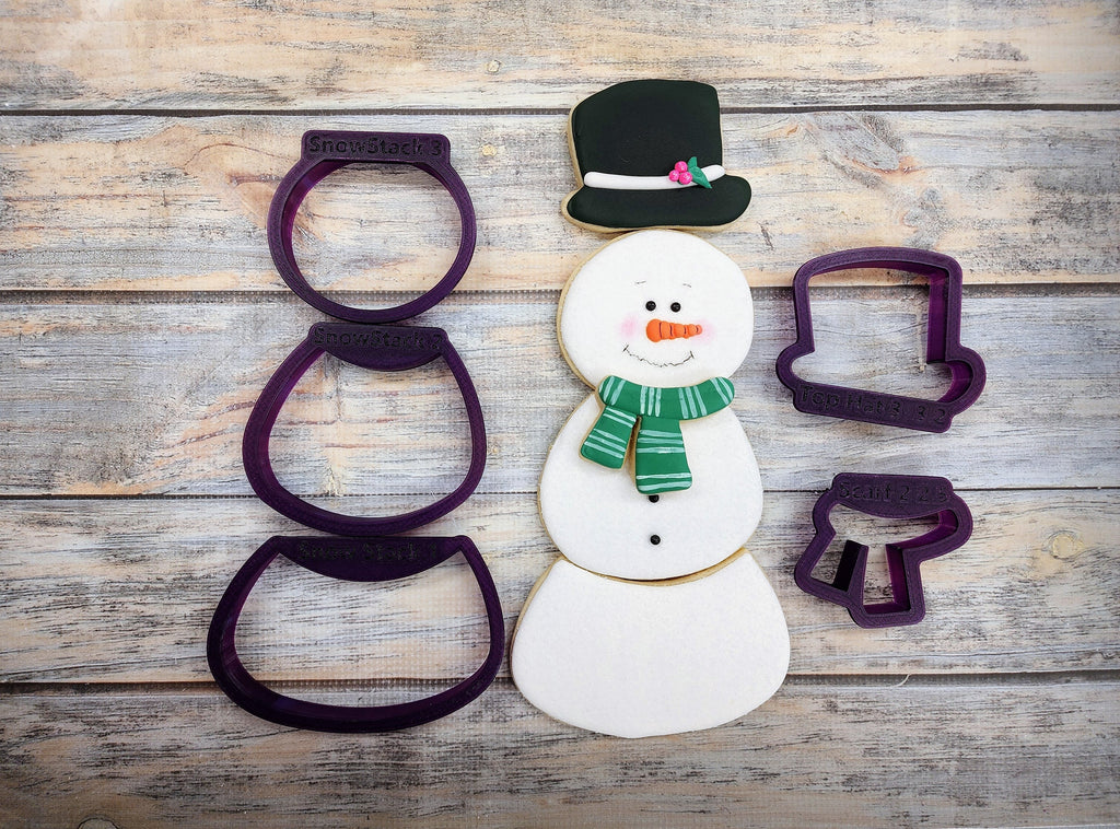 Build a Snowman #2 Cookie Cutter and Fondant Cutter and Clay Cutter